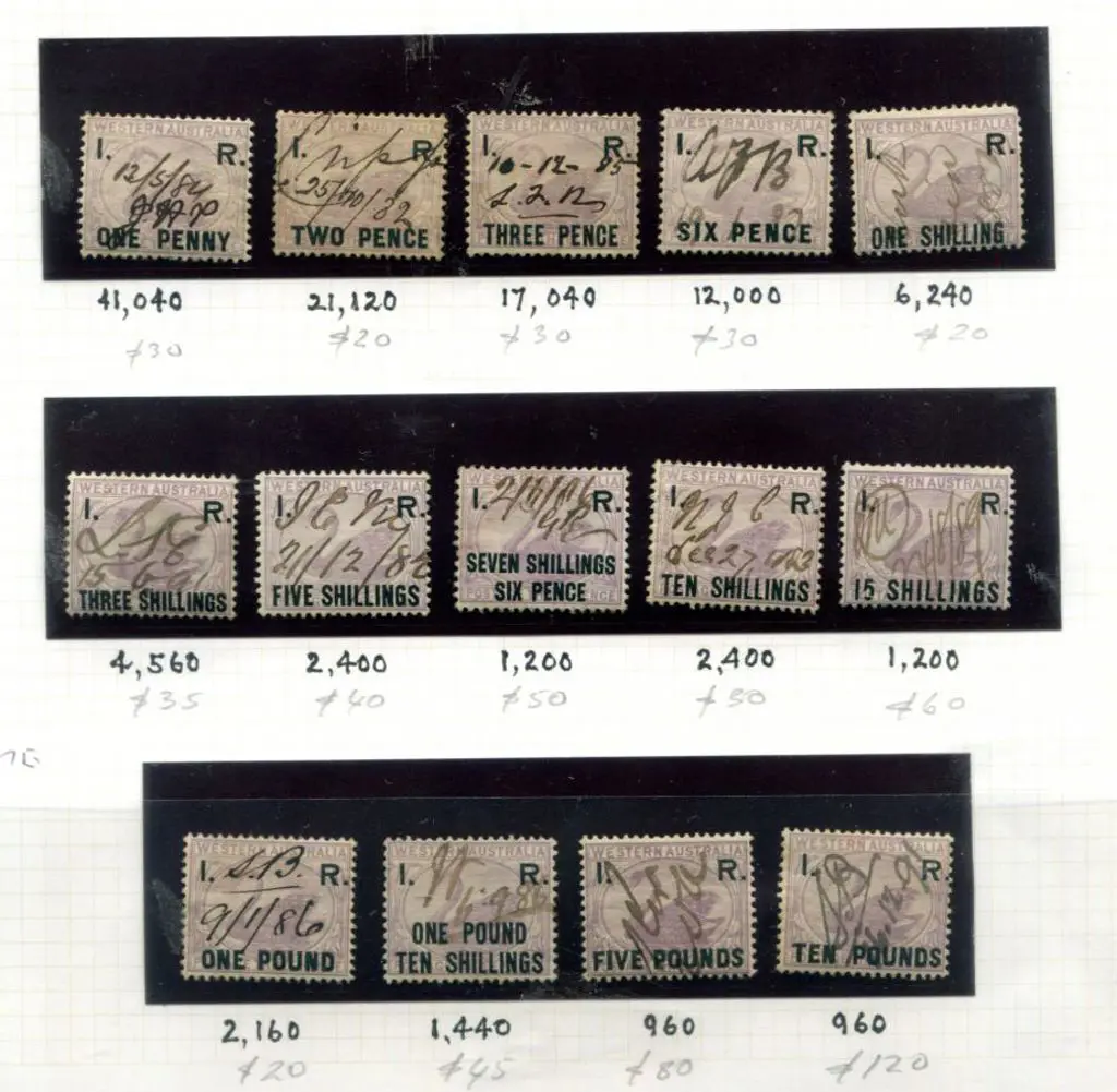 1881 I.R. 1d to £10 ovpts set of 14 vals. Fine ... Image 1++