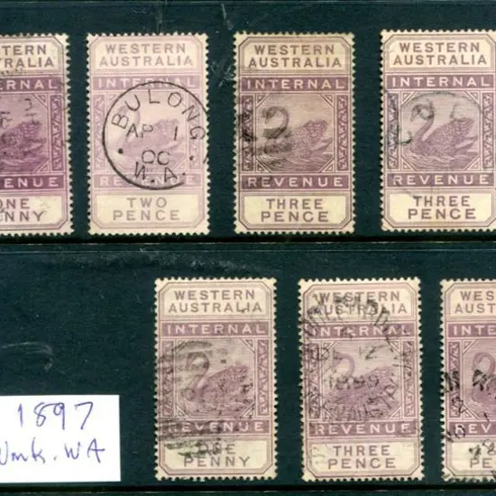 1891-1897 Internal Revenue fine postally used ...
