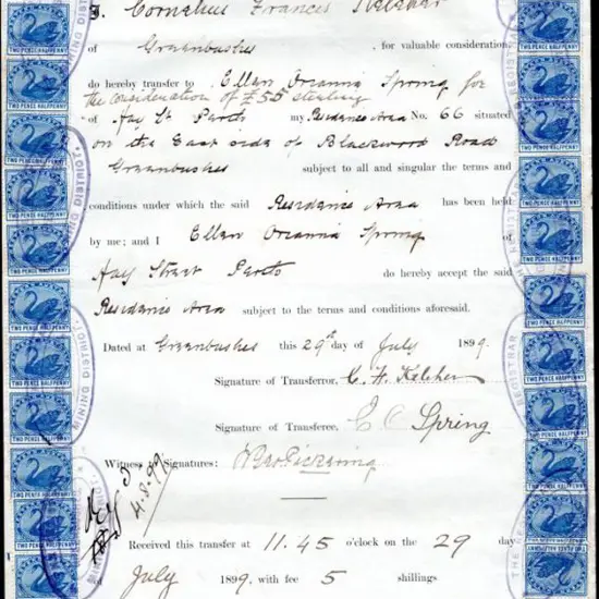 1899 (29th July) 2½d blue wmk Crown/CA swans x 48 ...