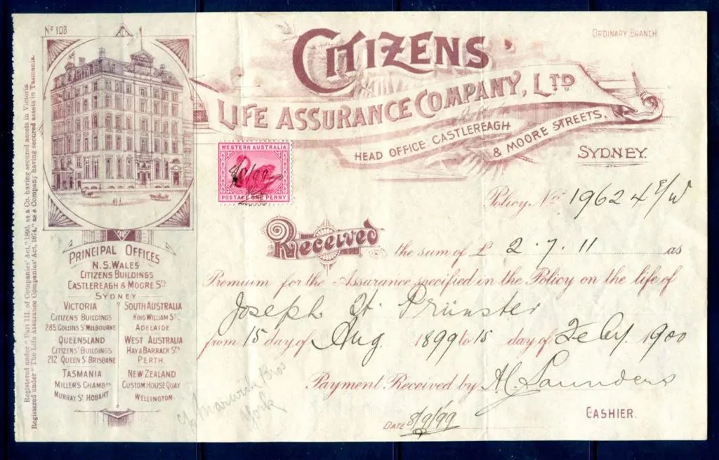 1900 (8th Aug) 1d carmine red swan postage stamp ... Image 1++