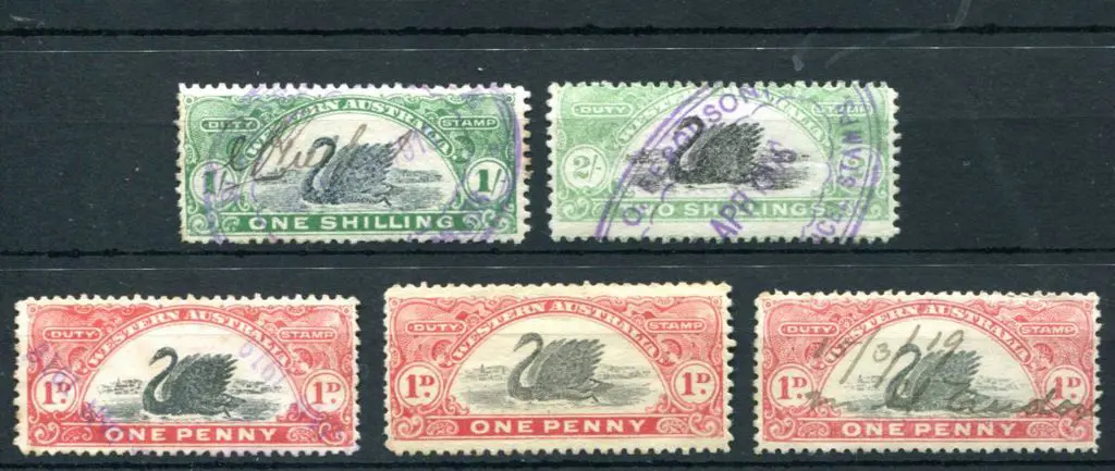 1906/09 1/- deep green & 2/- light green plus 1909 ... Image 1++