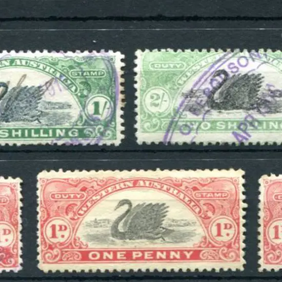 1906/09 1/- deep green & 2/- light green plus 1909 ...
