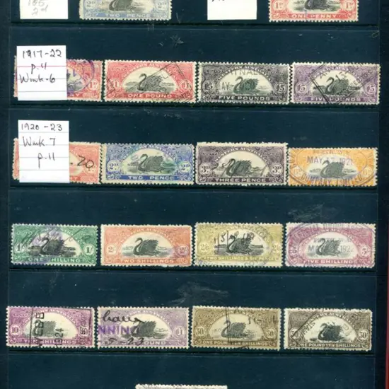 1914/23 group with 1914 2d blue, perf. 11, 1917/18 ...
