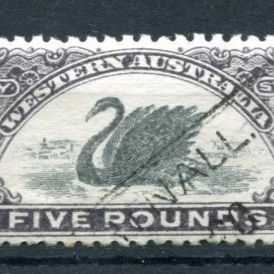 1917/22 £5 slate-purple with inverted wmk. Superb ...