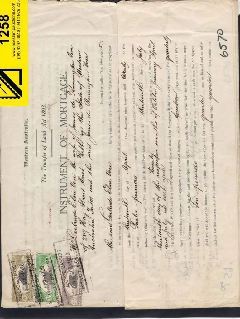 1920 (14th Apr) 3d, 1/- & 2/6d bicolour swan Duty ... Image 1++