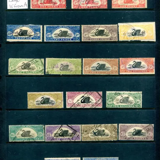 1923/30 1d red x 3, 2d x 4, 3d, 6d, 1/- x 2, 2/- x ...