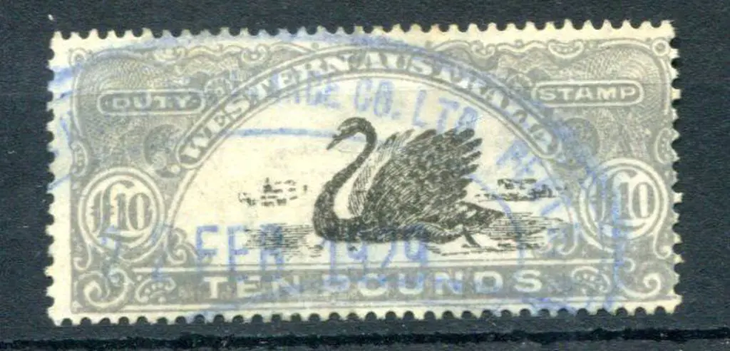 1922/30 £10 grey with inverted wmk. Fine used. ... Image 1++