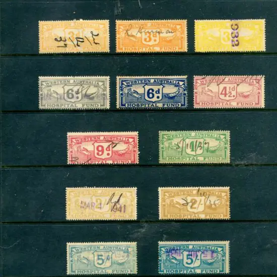 1930 Hospital Fund with 1d, 1½d in 2 shades, 3d in ...