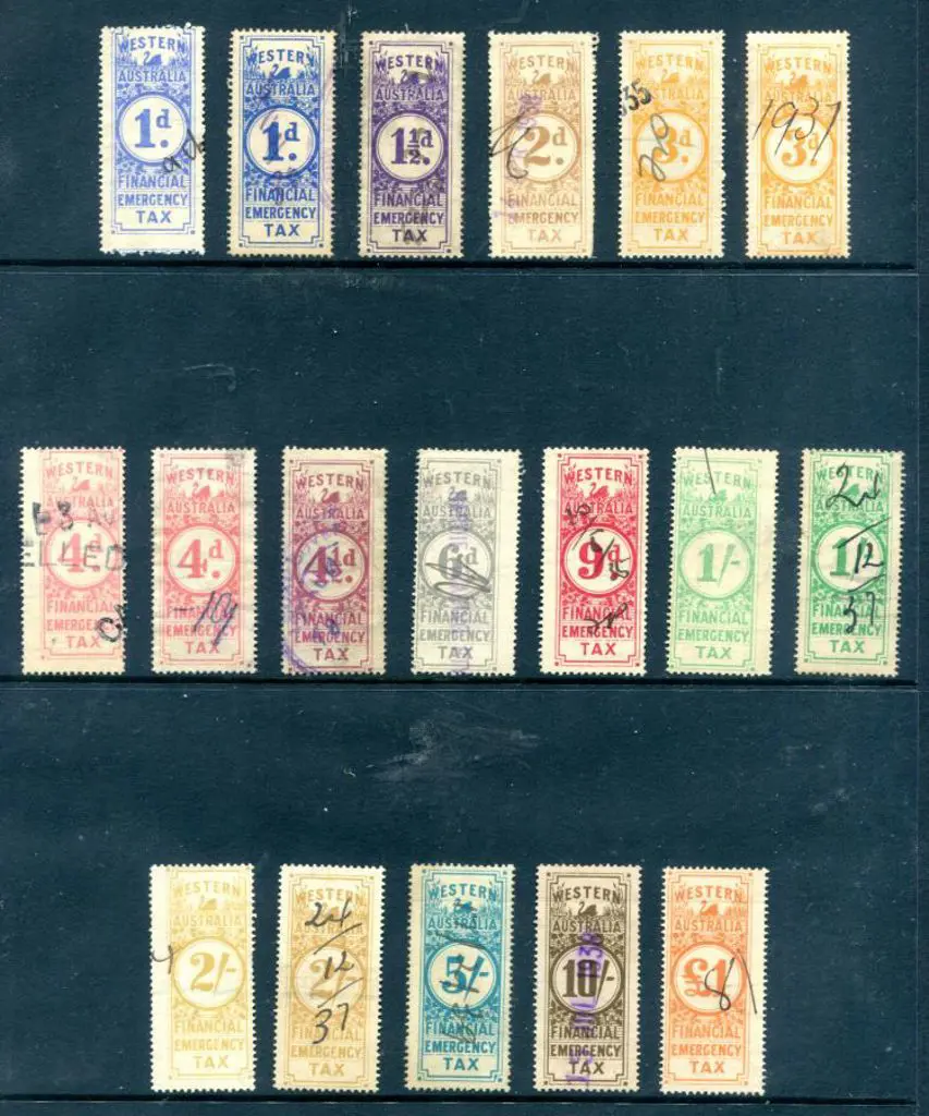 1932 Financial Emergency Tax selection incl 1d in ... Image 1++