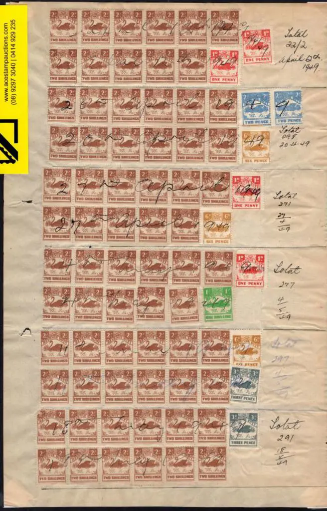 1949 Page from ledger with appropriate Revenue ... Image 1++