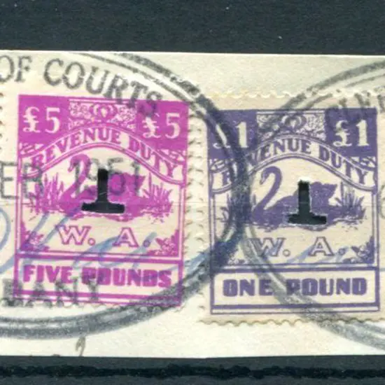 1951 (16th Feb) Clerk of Court Albany ovals tying ...