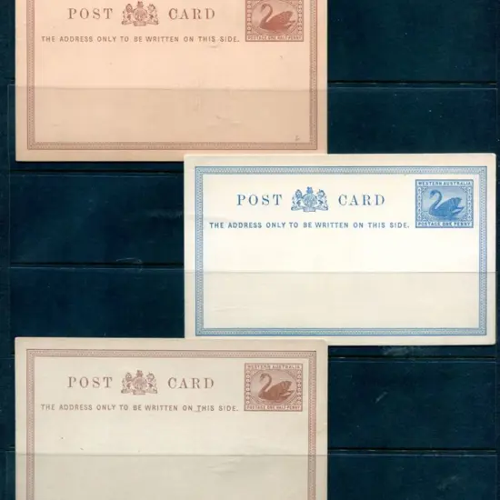 1879 Post Cards group for ½d chestnut (PC1), 1d ...