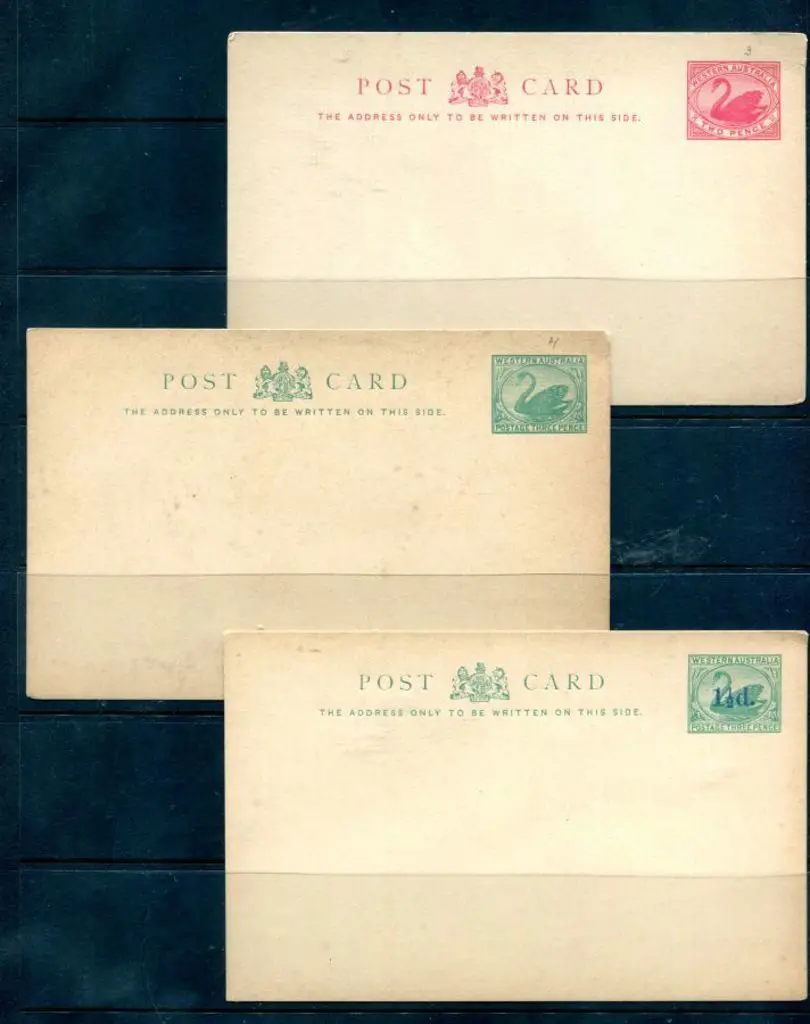 1889 Post Cards 2d carmine (PC3), 3d green (PC4) & ... Image 1++