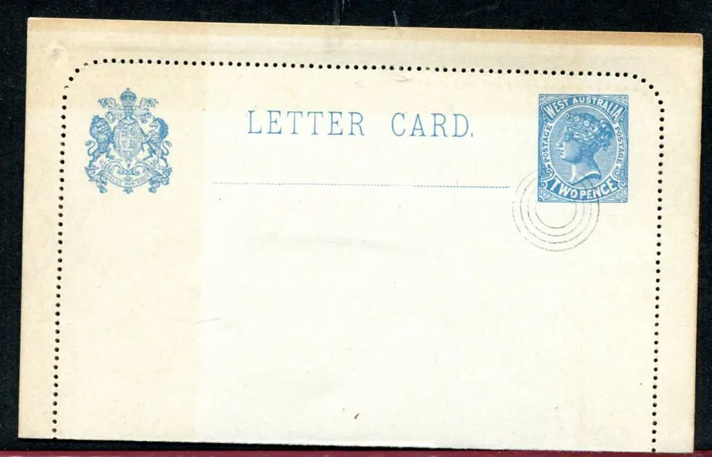 1902 2d Paris blue Letter Card CTO with 4-ring UPU ... Image 1++