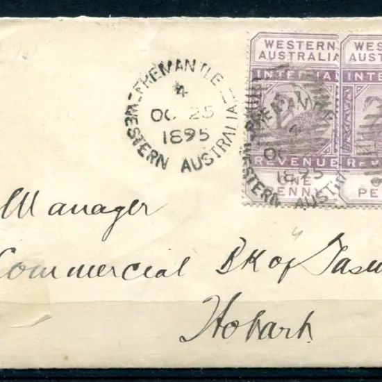 1895 (25th Oct) Cover to Hobart with 1d Internal ...