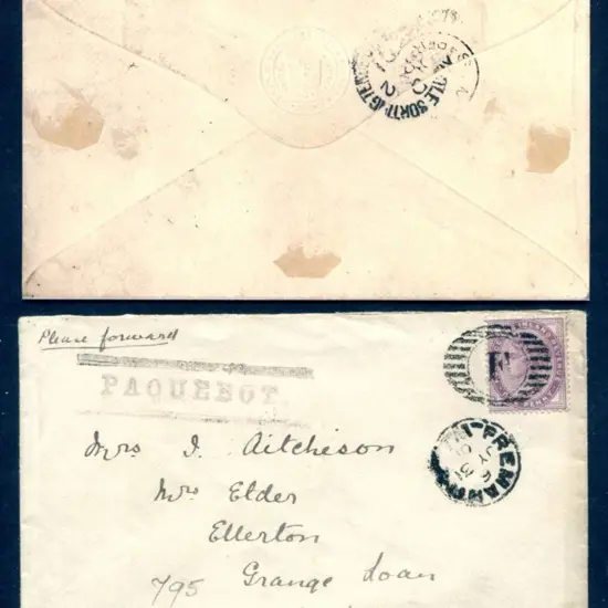1901 (31st July) Paquebot proving cover for 11 bar ...