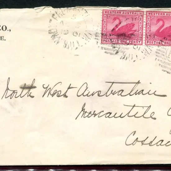 1901 (3rd Aug) "Ross & Co., Fremantle" printed env ...