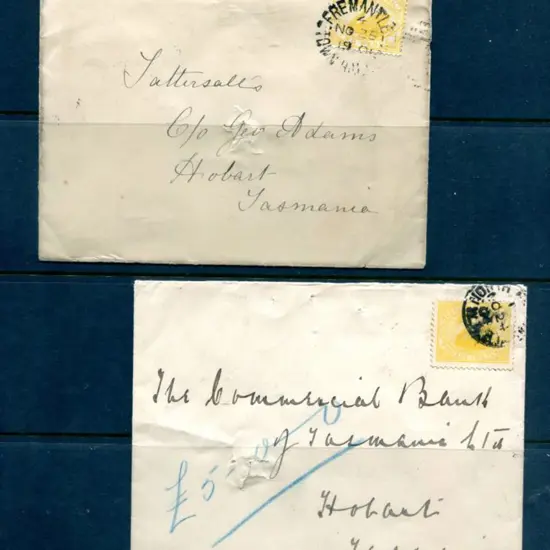 1901 (25th Nov) cover to Hobart with 2d yellow ...