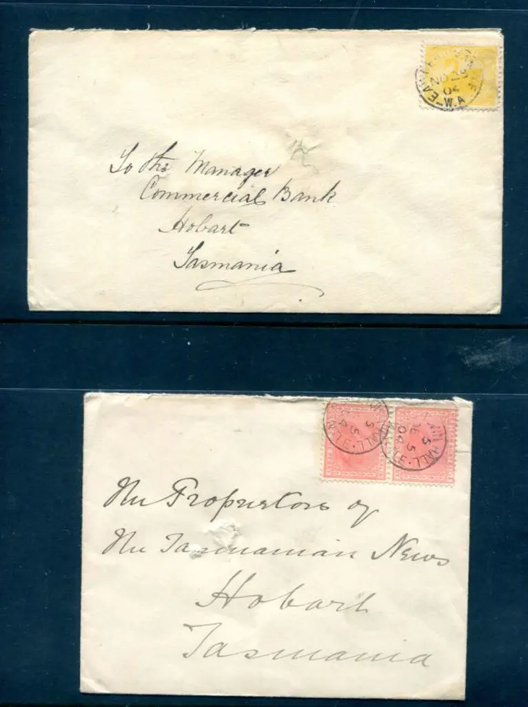 1904 (29th Nov) 2d yellow swan tied by variable ... Image 1++