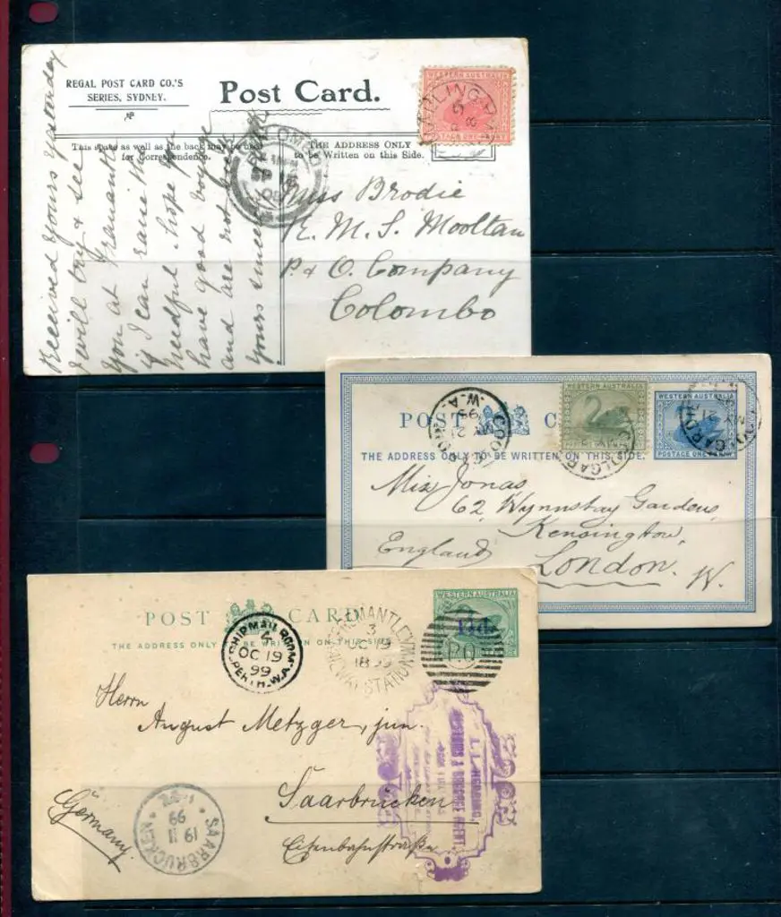 1908 (8th Sept) Goomalling pmkd 1d swan on "At the ... Image 1++