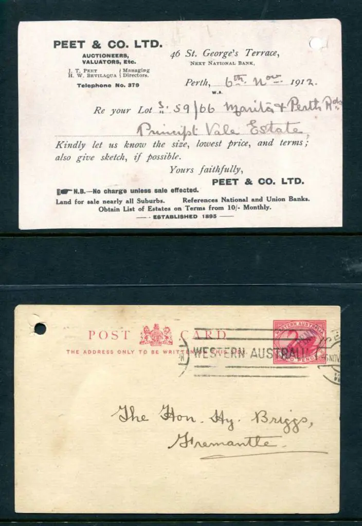 1912 "ONE PENNY" ovpt on 2d red swan Post Card ... Image 1++