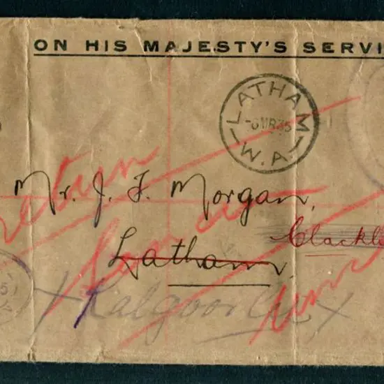 1935 (2nd Mar) OHMS long env with 5d KGV tied by ...
