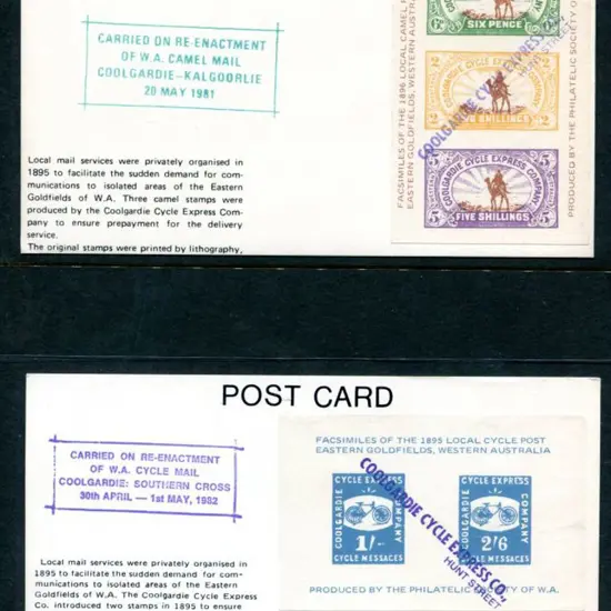 1981/82 Coolgardie/Kalgoorlie Camel Mail & Cycle ...