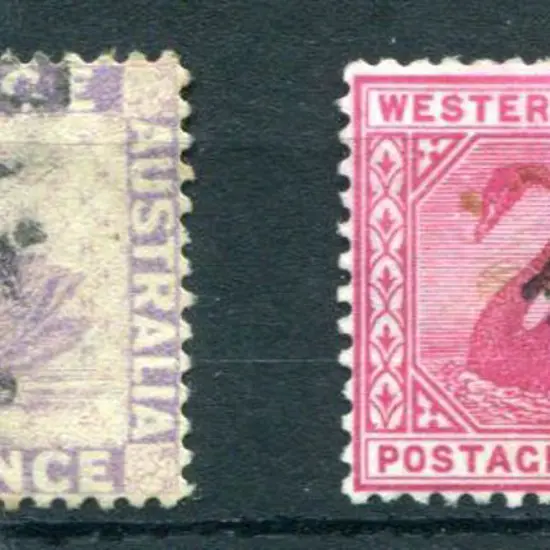 Paid "Crown" type on 6d lilac swan Cr/Ca, perf.14 ...