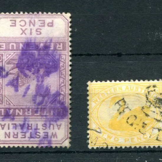 Paid "Crown" in violet ink on 6d lilac IR (narrow) ...