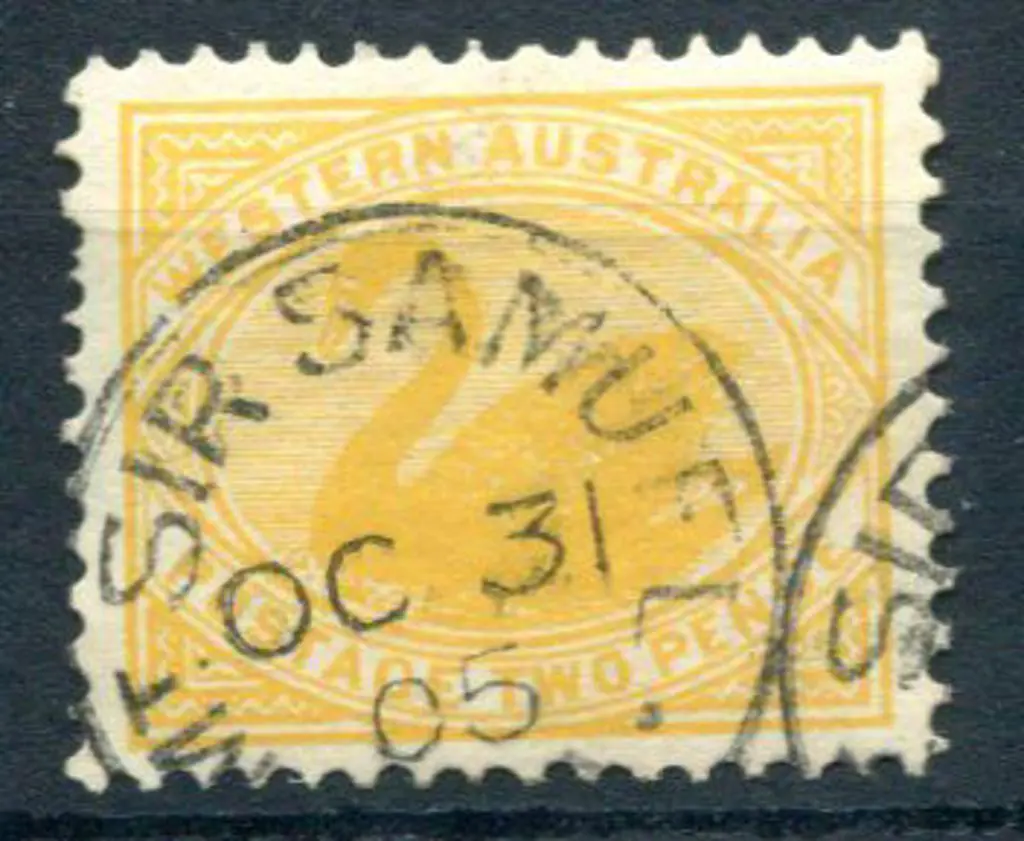 Mt Sir Samuel 3b. Fine 90% strike on 2d yellow ... Image 1++