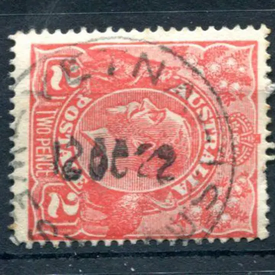 Yetna B28 80% strike on 2d red KGV, single wmk ...