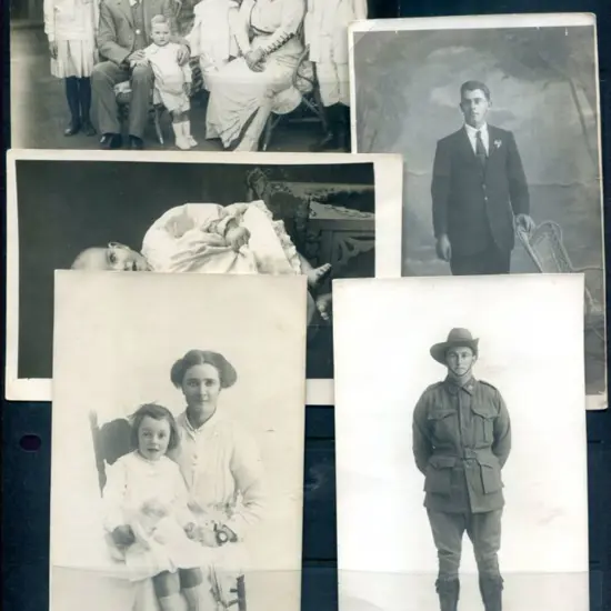 1910-1920c Photograph type with 5x b&w portraits ...