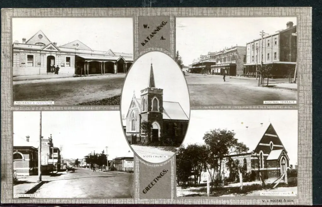 "Katanning WA Greetings" 1914 W.J.Rogers & Son b&w ... Image 1++