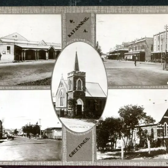 "Katanning WA Greetings" 1914 W.J.Rogers & Son b&w ...