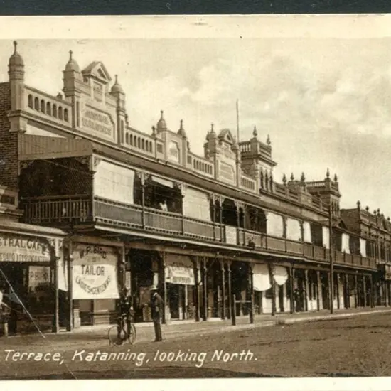 "Austral Terrace, Katanning, looking North" b&w, ...