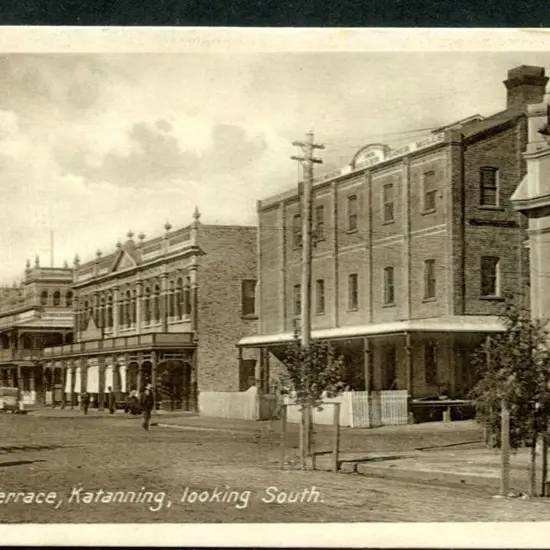 "Austral Terrace, Katanning, looking South" b&w, ...