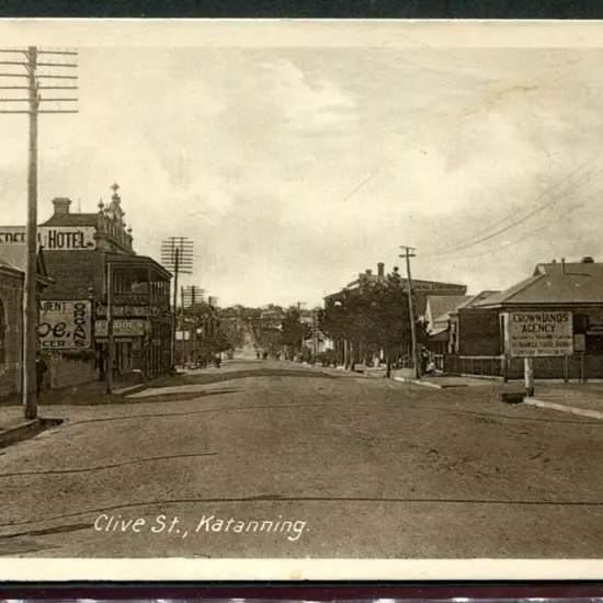 "Clive St., Katanning" b&w printed in Saxony with ...