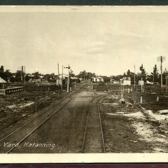 "Railway Yard, Katanning" b&w printed in Saxony ...
