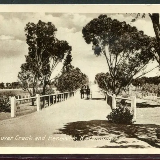 "Bridge over Creek and Reservoir, Katanning" b&w ...