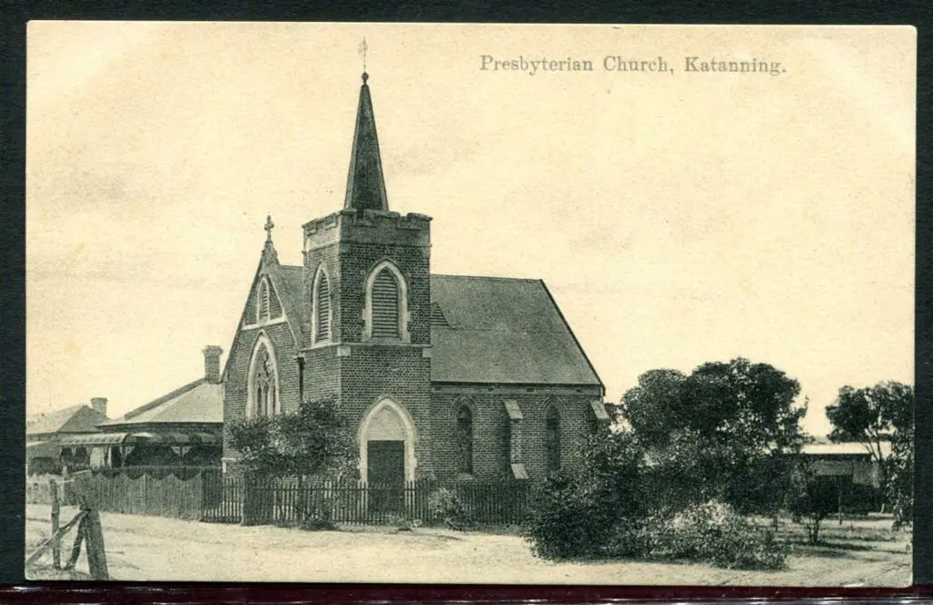 "Presbyterian Church, Katanning" b&w & "Printed in ... Image 1++