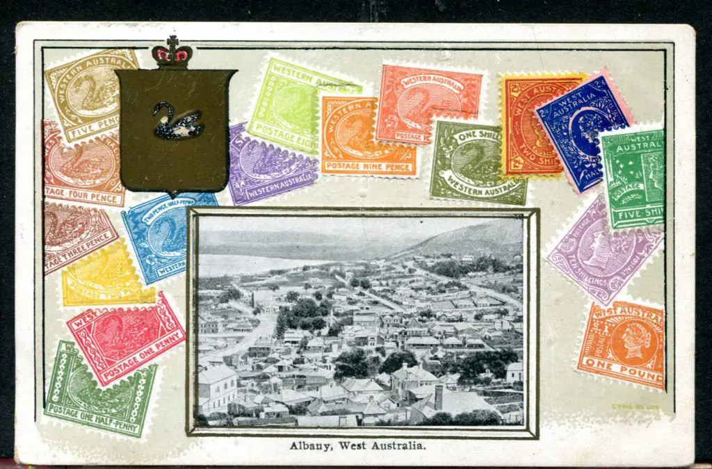 "Albany, West Australia." with gold framed photo. ... Image 1++