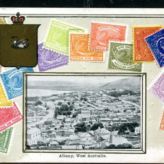 "Albany, West Australia." with gold framed photo. ...