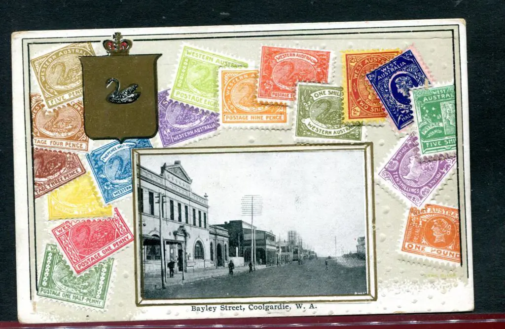 "Bayley Street, Coolgardie, W.A." Photo in gold ... Image 1++