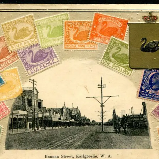 "Hannan Street, Kalgoorlie, W.A." postally used ...