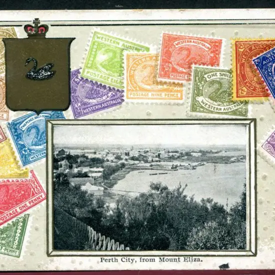 "Perth City, from Mount Eliza." with gold framed ...
