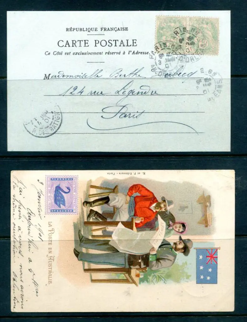 "La Poste in Australie" K et F. Editeurs - Paris ... Image 1++