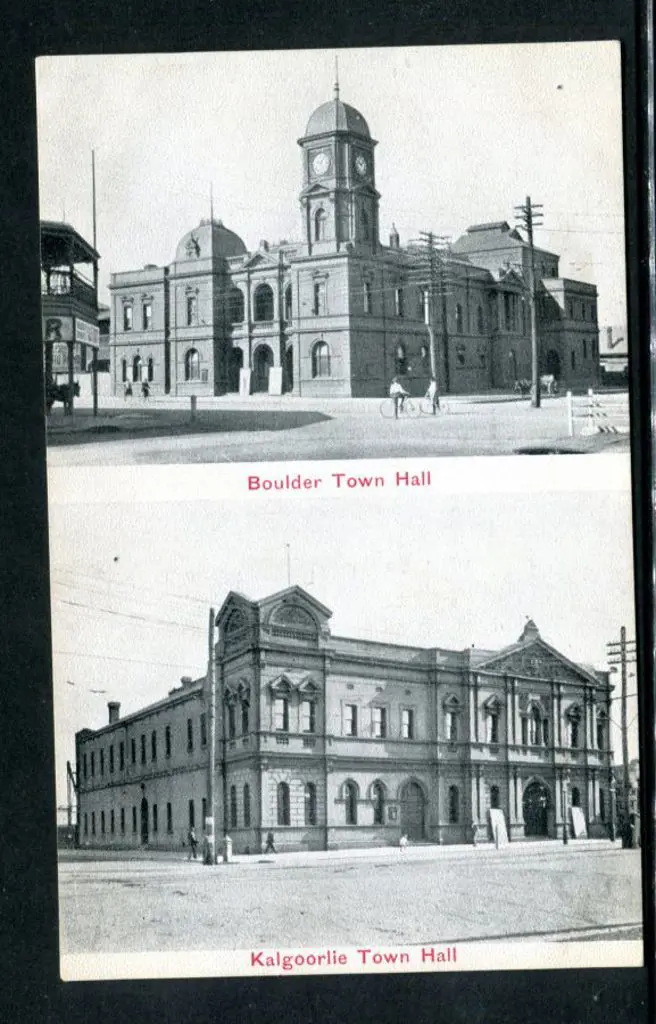 "Boulder Town Hall" & "Kalgoorlie Townhall" in red ... Image 1++