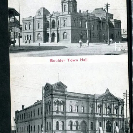 "Boulder Town Hall" & "Kalgoorlie Townhall" in red ...