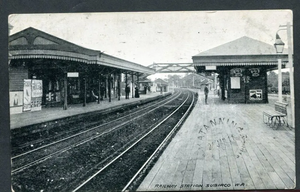 "Railway Station Subiaco W.A." b&w postally used ... Image 1++