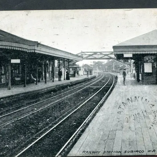 "Railway Station Subiaco W.A." b&w postally used ...